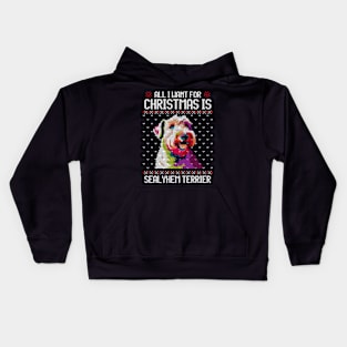 All I Want for Christmas is Sealyham Terrier - Christmas Gift for Dog Lover Kids Hoodie